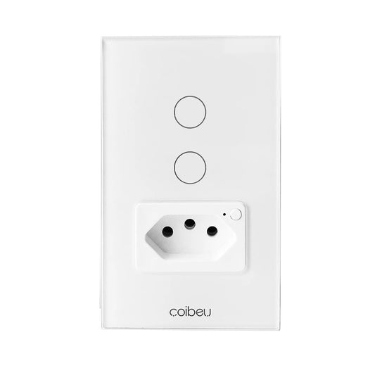 INTERRUPTOR DE PAREDE INTELIGENTE COM TOMADA WIFI